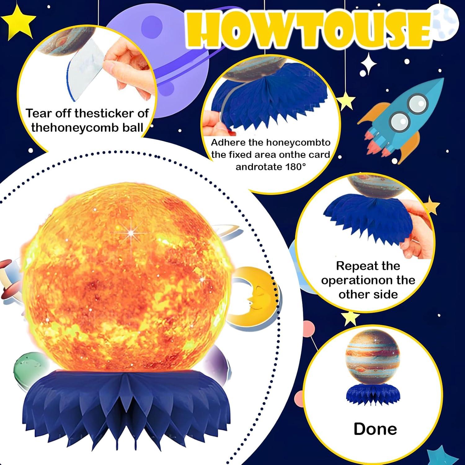 Centros de Mesa de Panal Espacial Oiuyamn - 10 Piezas