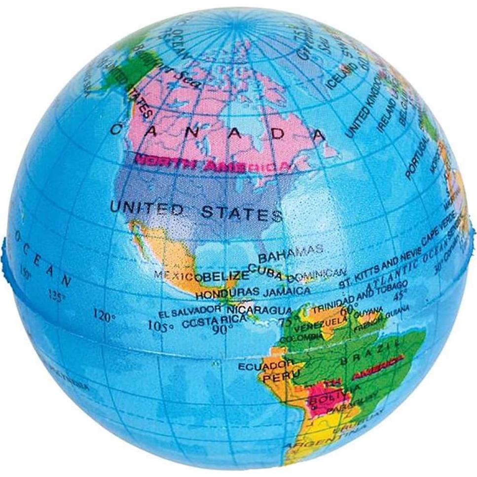 Pelotas de Estrés Globo Terráqueo La Compañía Dreidel - 6 Unidades