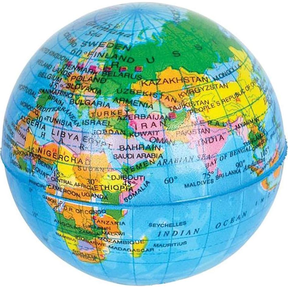 Pelotas de Estrés Globo Terráqueo La Compañía Dreidel - 6 Unidades