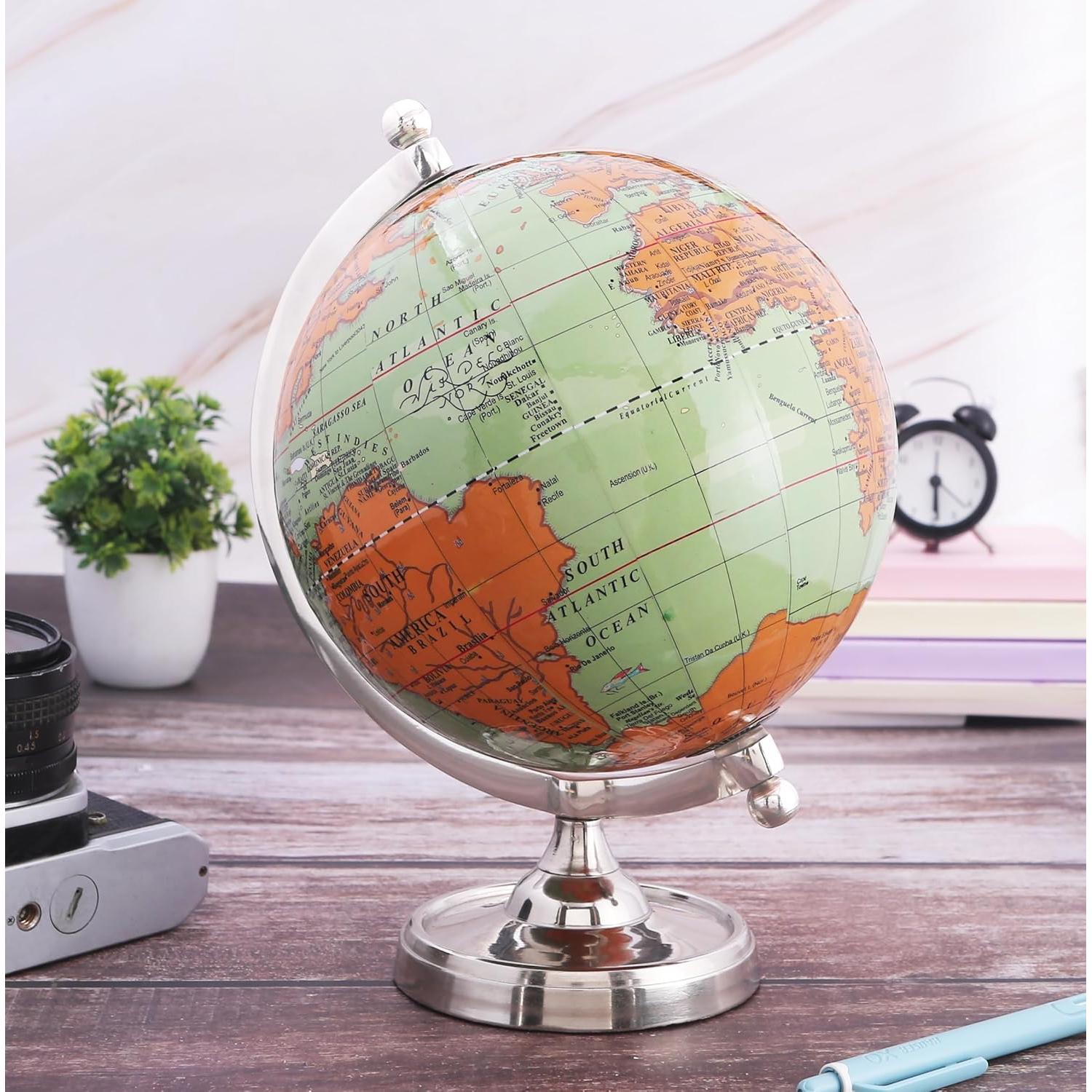 Globo Terráqueo Vintage Rely+ 15.24 cm con Base de Metal