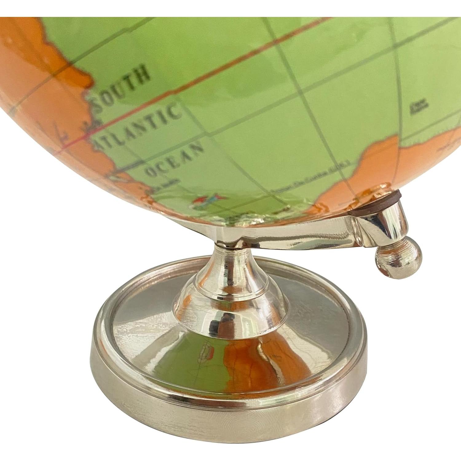 Globo Terráqueo Vintage Rely+ 15.24 cm con Base de Metal