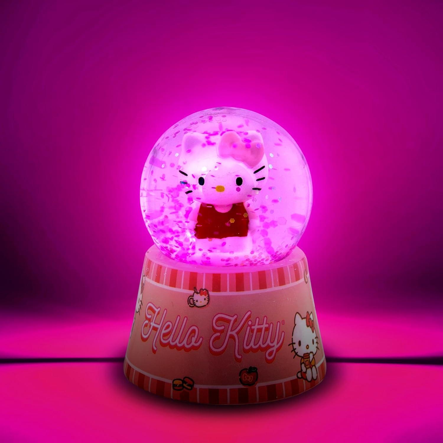Mini Globo de Nieve Iluminado Hello Kitty 7.62 cm Silver Buffalo