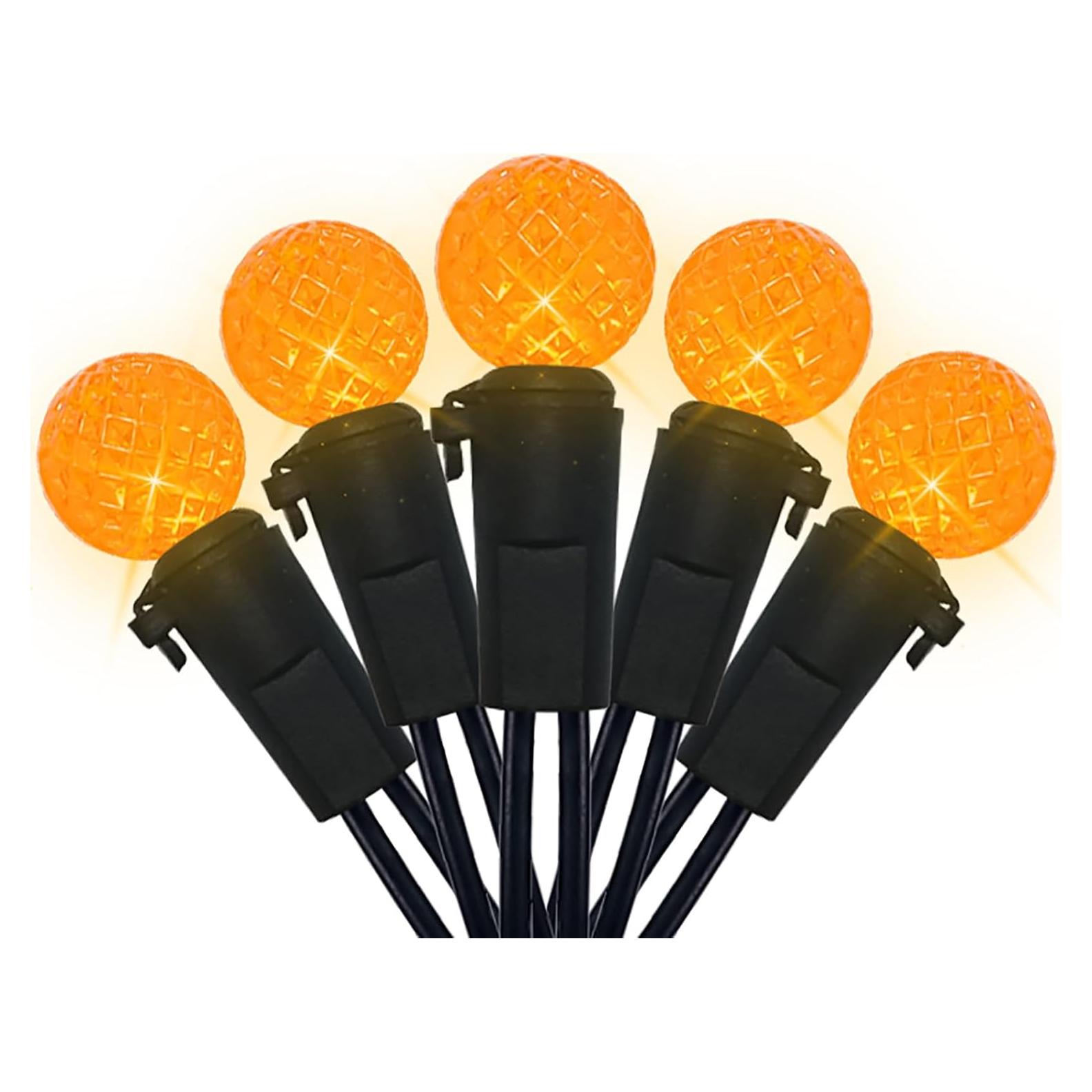 Cuerda de Luces LED Naranjas 5.67m 50 Bulbos Halloween