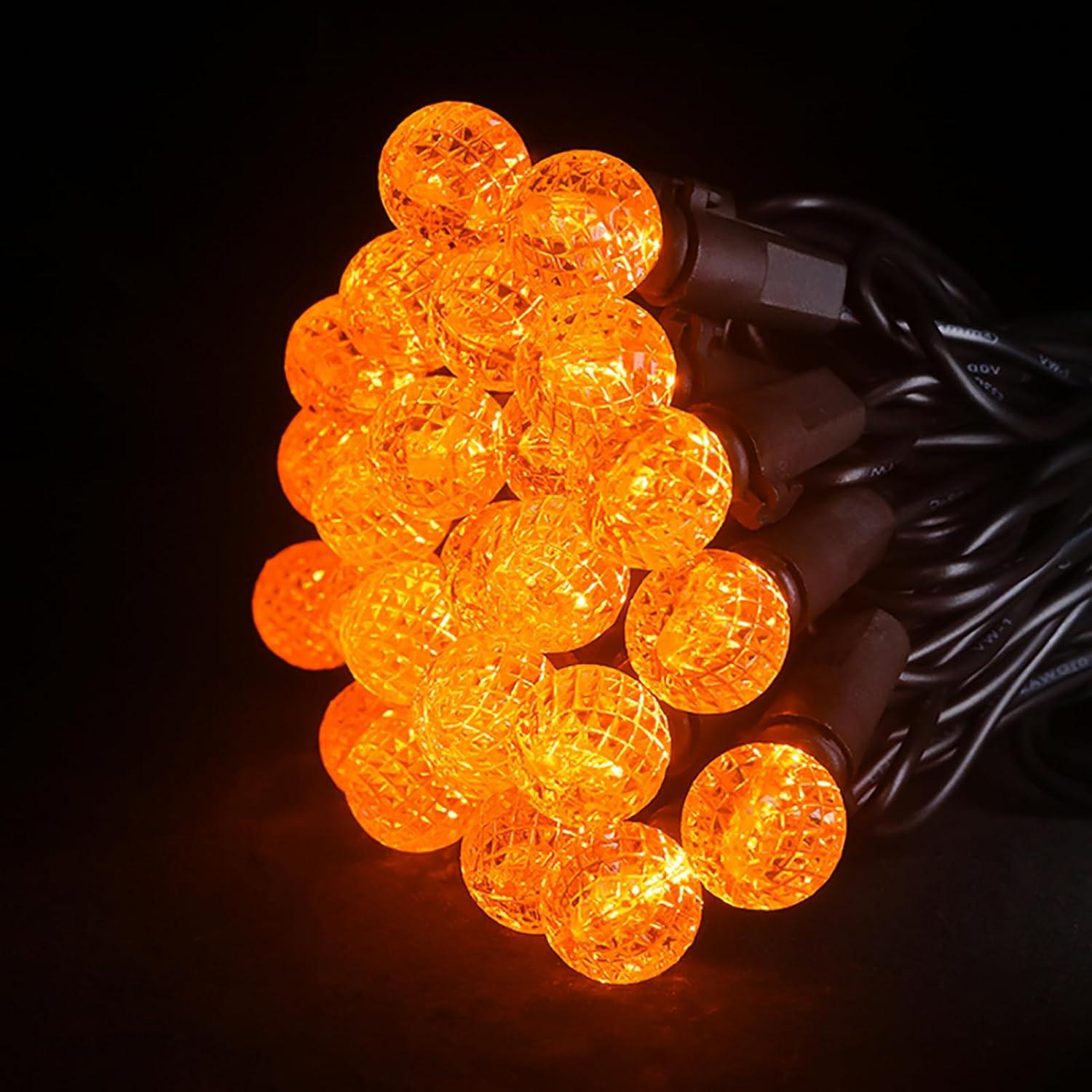Cuerda de Luces LED Naranjas 5.67m 50 Bulbos Halloween