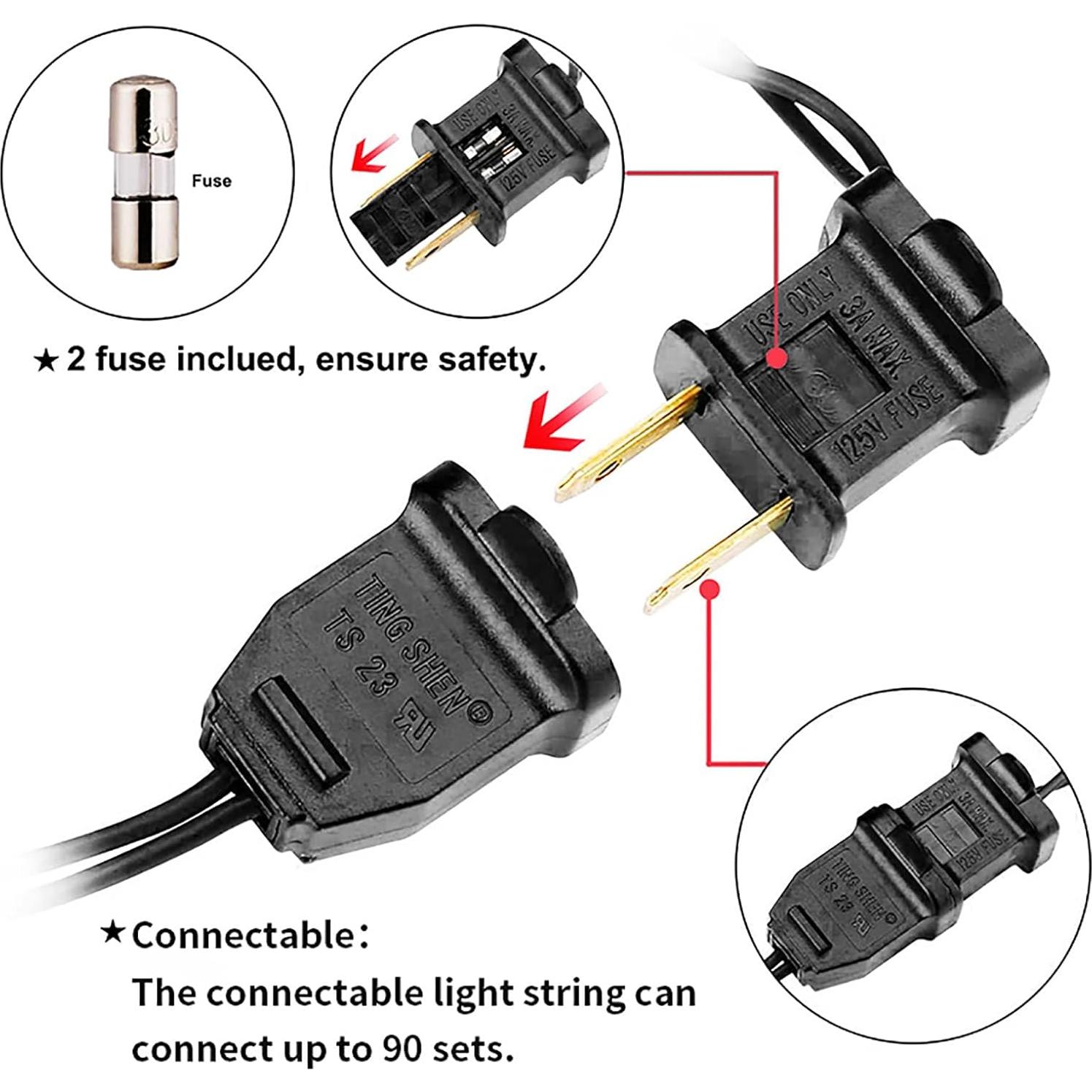 Cuerda de Luces LED Naranjas 5.67m 50 Bulbos Halloween