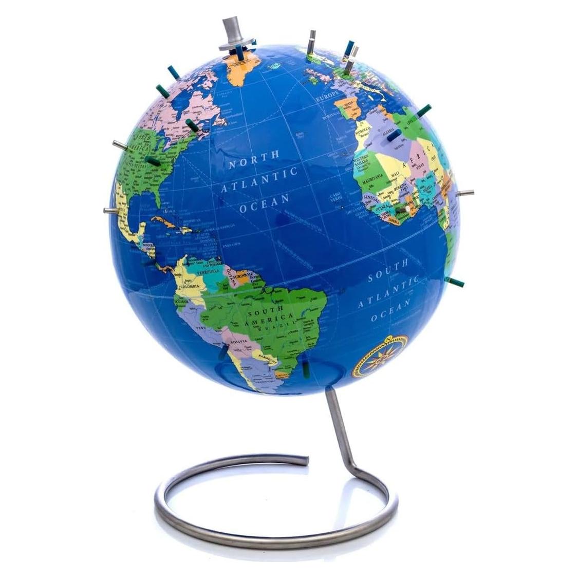 Globo Terráqueo Magnético 25.4 cm Bullseye Office Azul