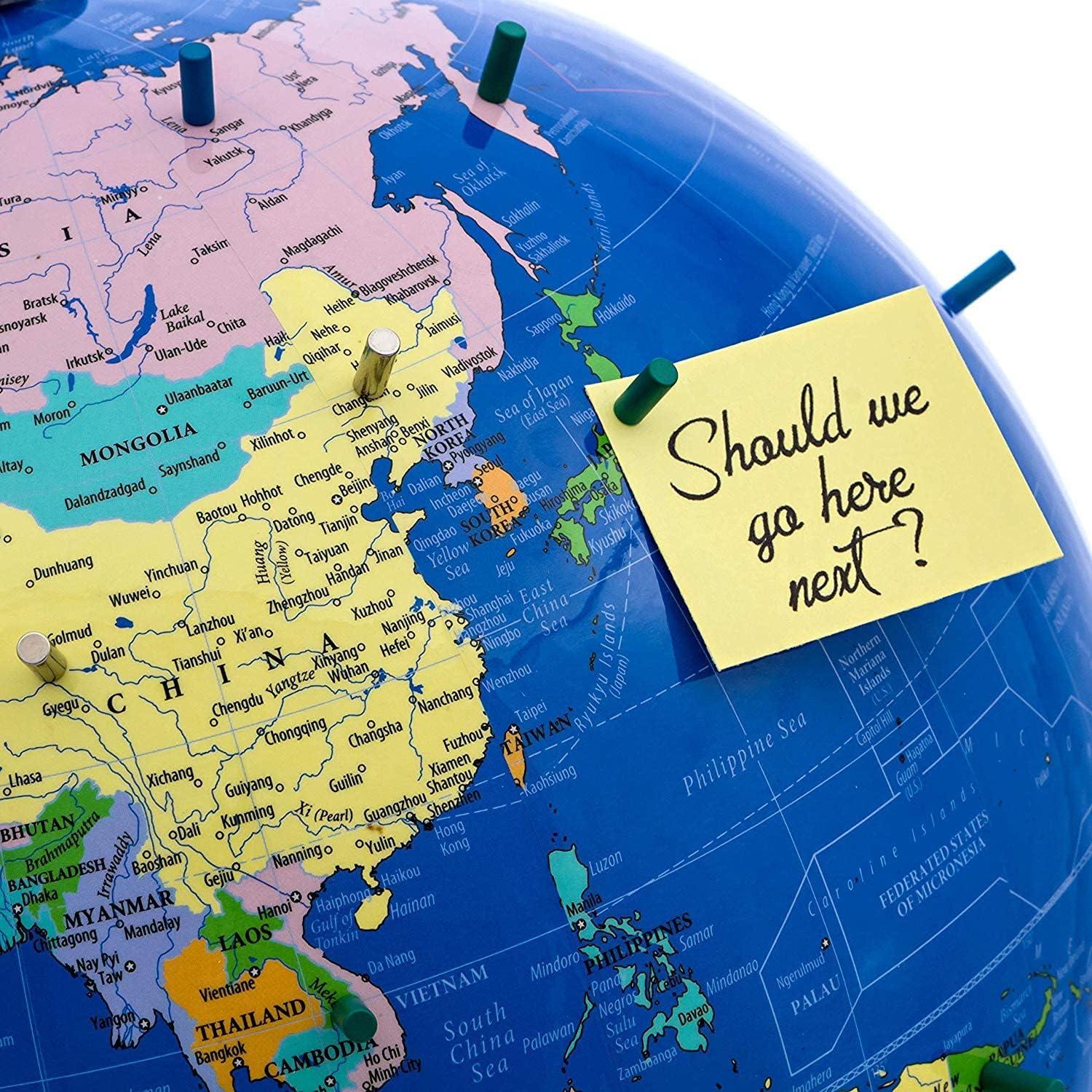 Globo Terráqueo Magnético 25.4 cm Bullseye Office Azul