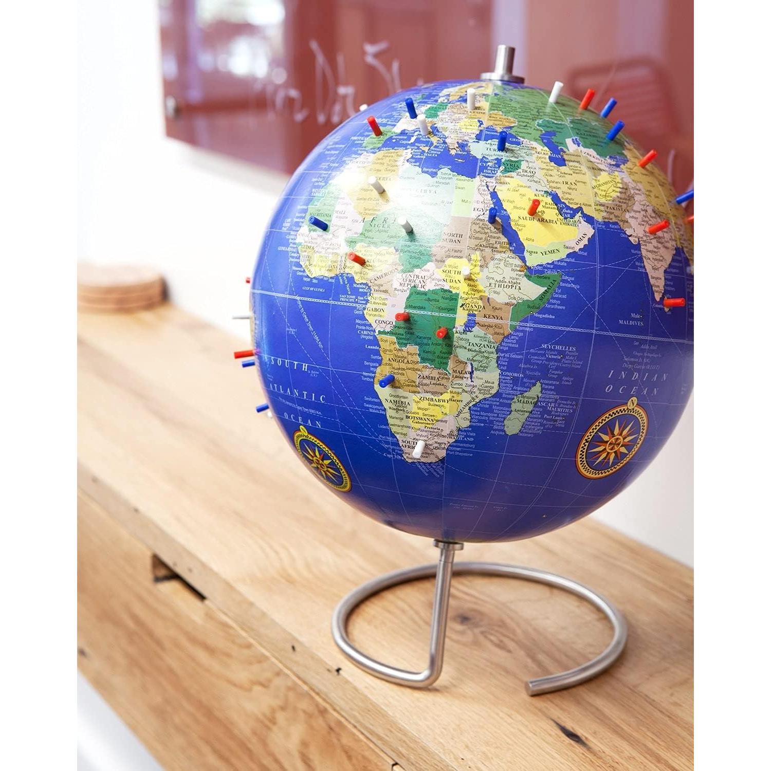 Globo Terráqueo Magnético 25.4 cm Bullseye Office Azul