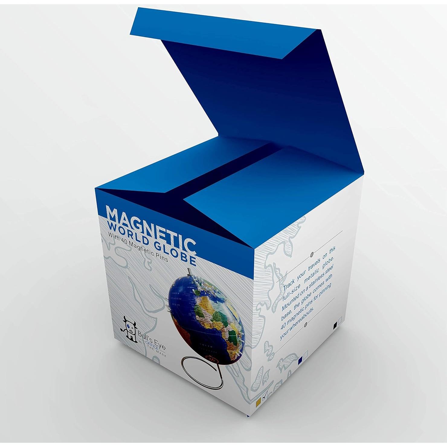 Globo Terráqueo Magnético 25.4 cm Bullseye Office Azul