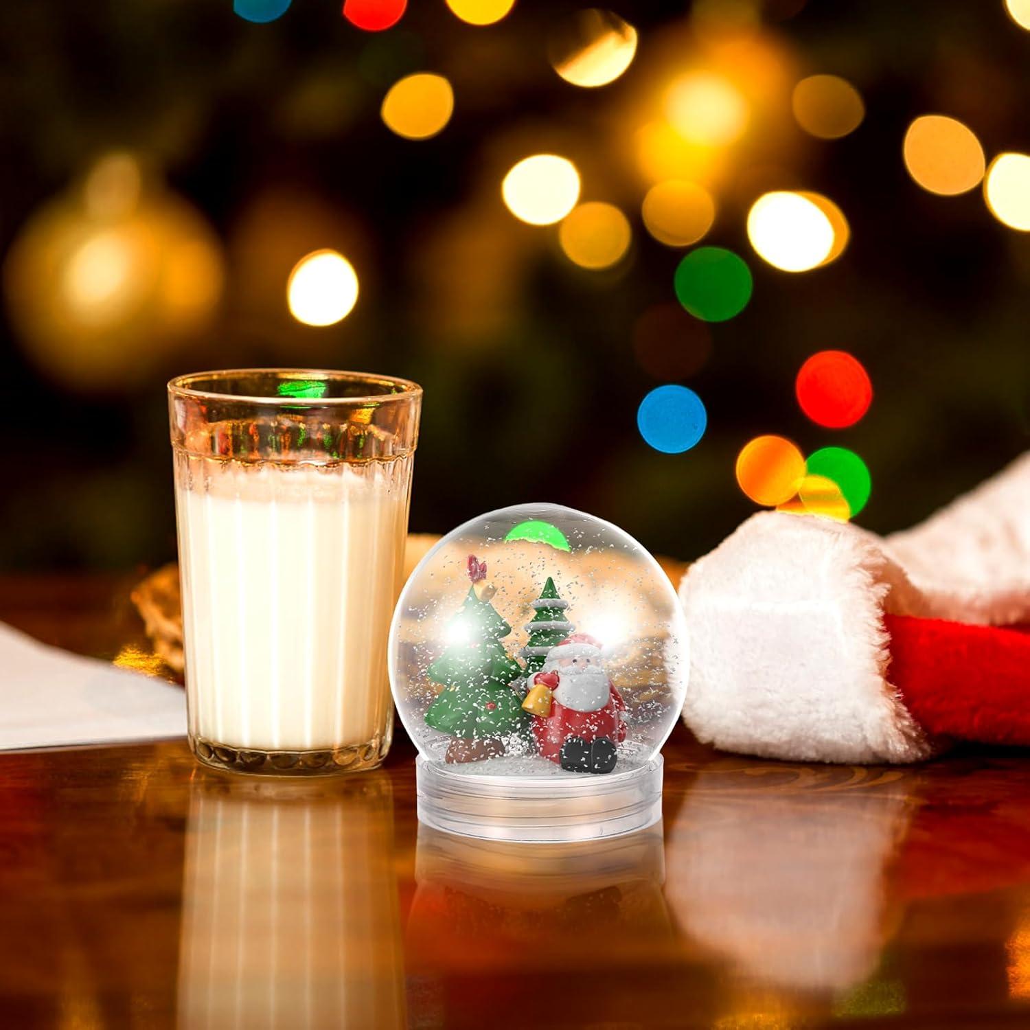 20pcs Bola de Nieve DIY Ciieeo 6cm Plástico Rellenable Transparente