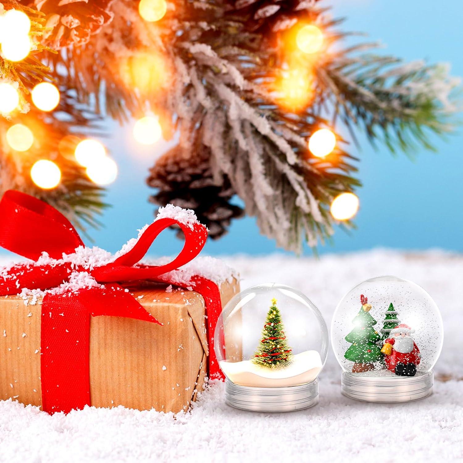 20pcs Bola de Nieve DIY Ciieeo 6cm Plástico Rellenable Transparente