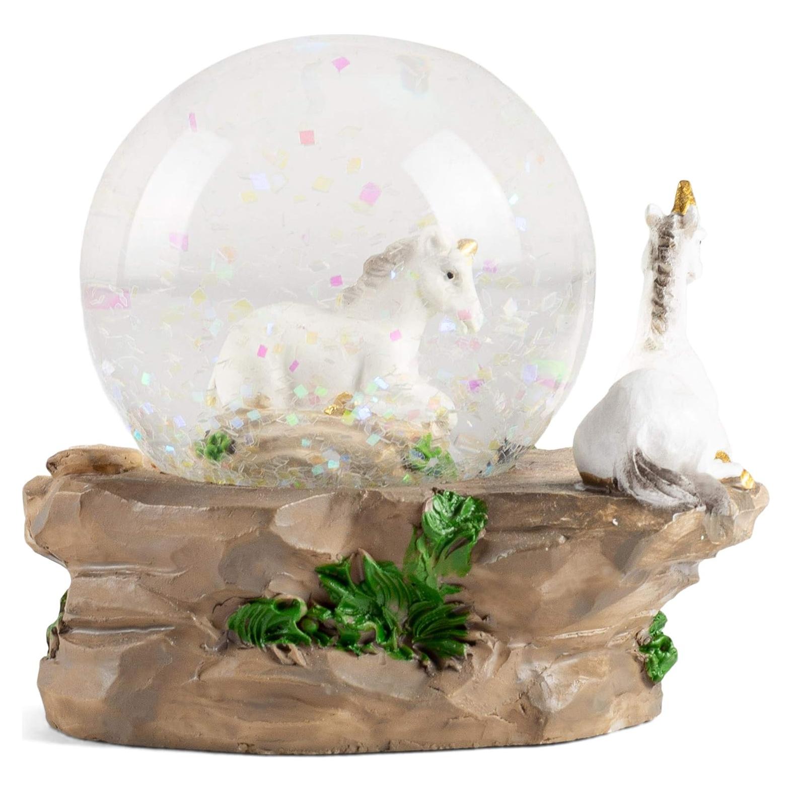 Figurita de Unicornio con Globo de Agua Elanze Designs 7.62cm