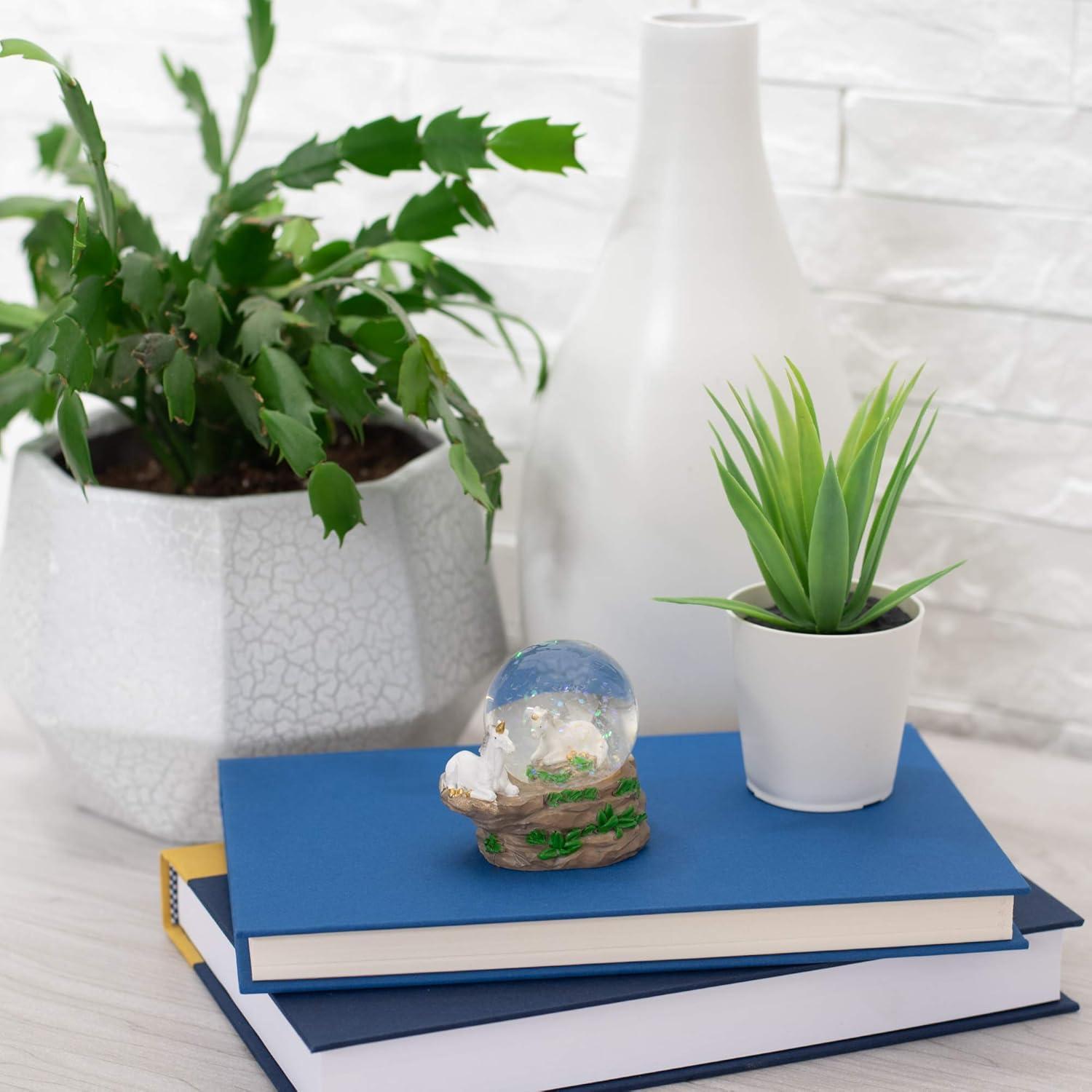 Figurita de Unicornio con Globo de Agua Elanze Designs 7.62cm