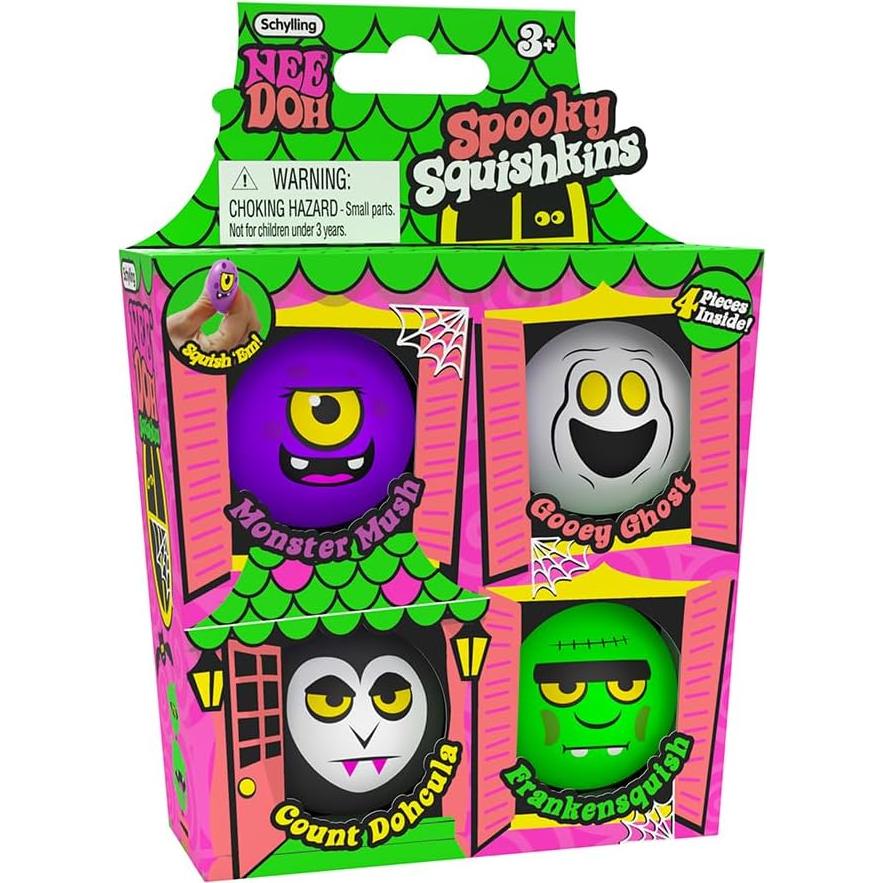 Juguete de Halloween Schylling NeeDoh Squishkins Casa Embrujada
