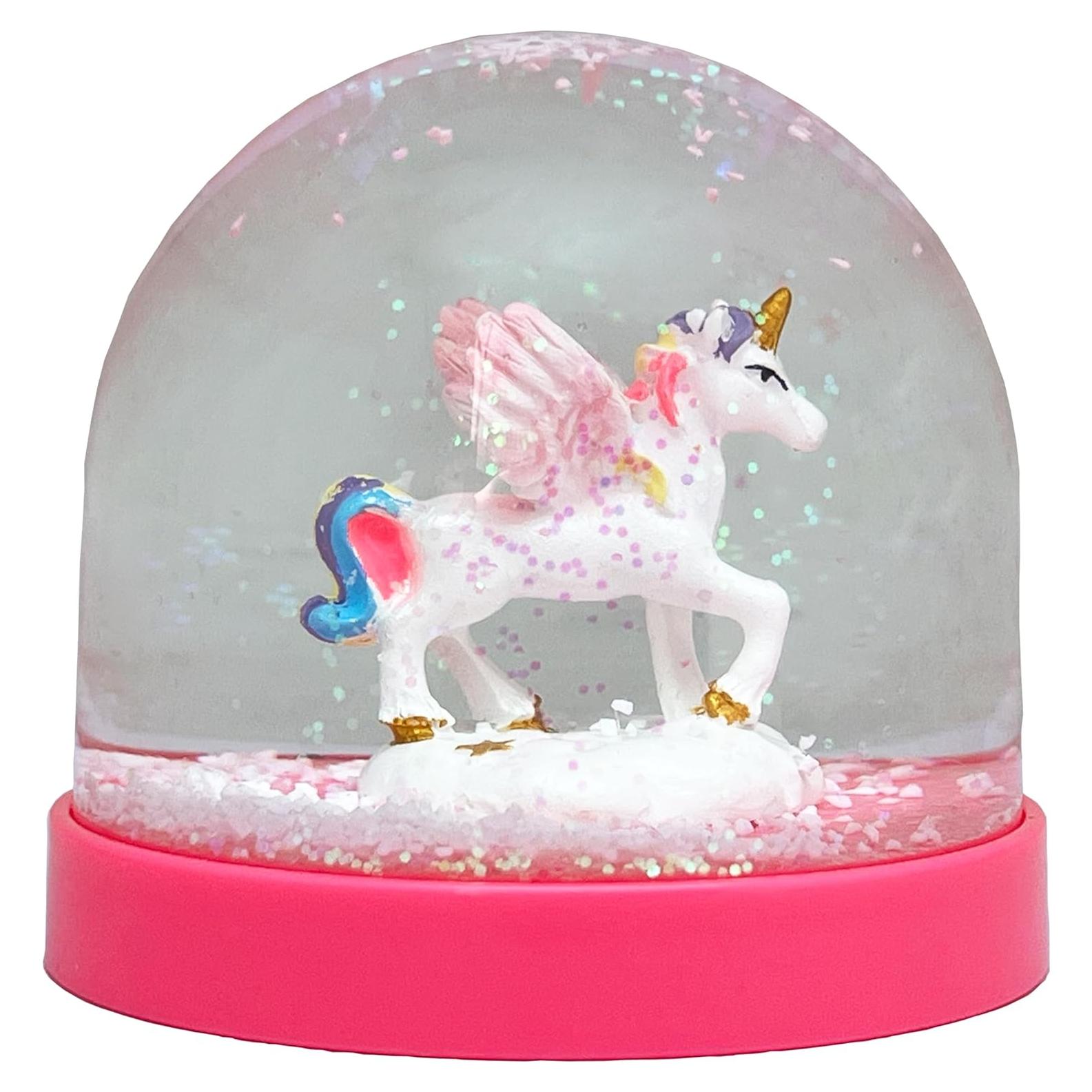 Globo de Nieve Mini Lightahead con Unicornio y Base Rosa 8.6x8.6x6.4 cm