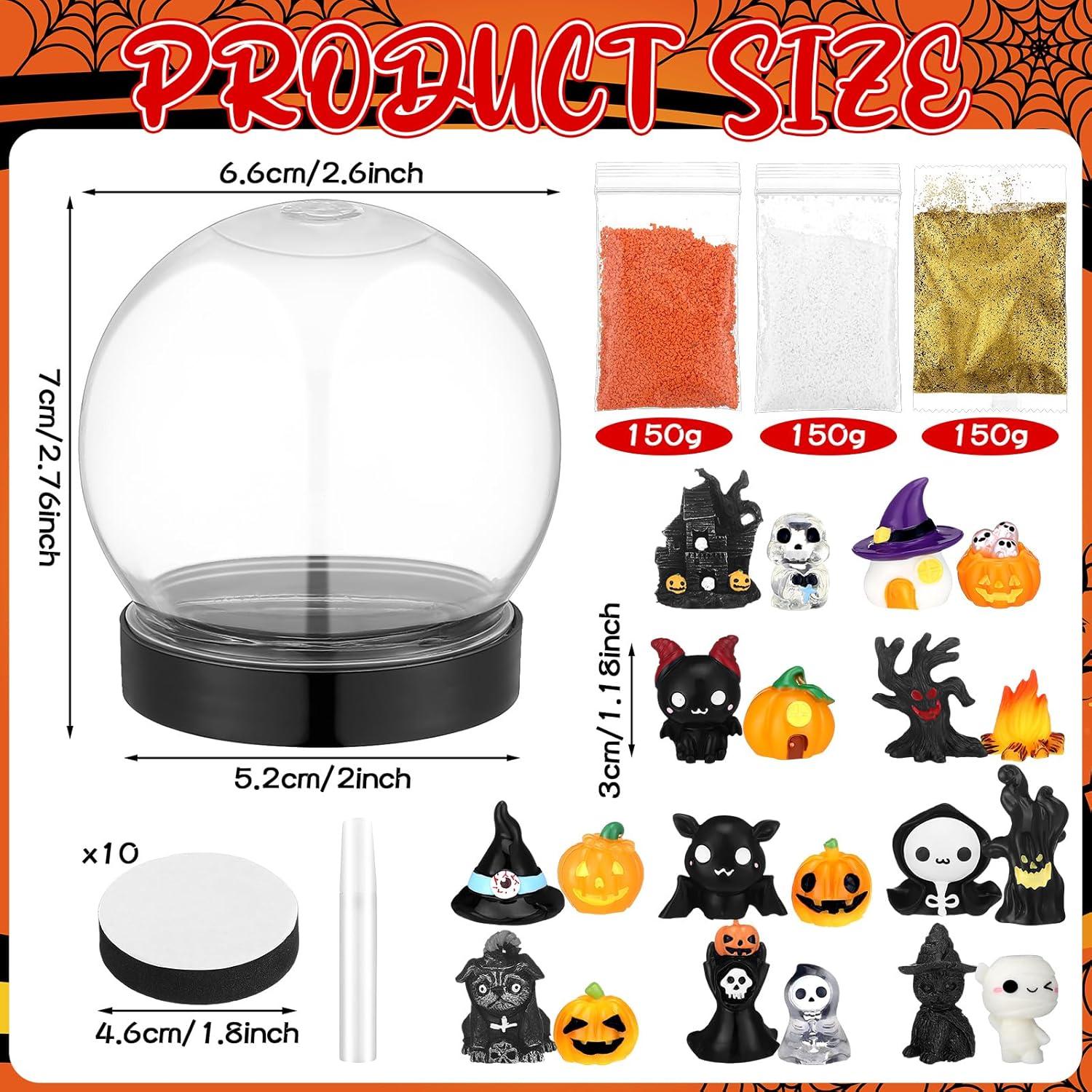 Kit de Globo de Nieve Halloween Chunful 44 Piezas DIY