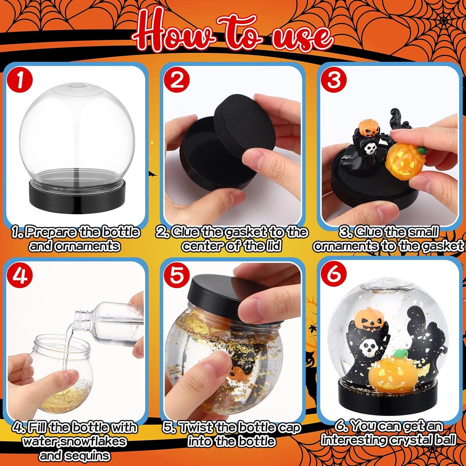 Kit de Globo de Nieve Halloween Chunful 44 Piezas DIY