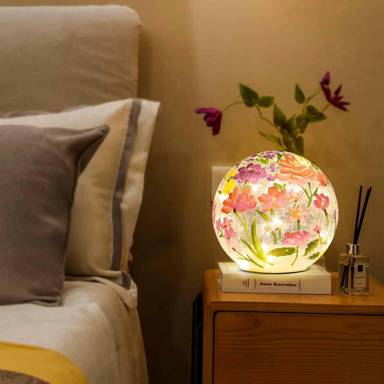 Lámpara LED de Vidrio BERSCAH 15 cm Decorativa Nocturna