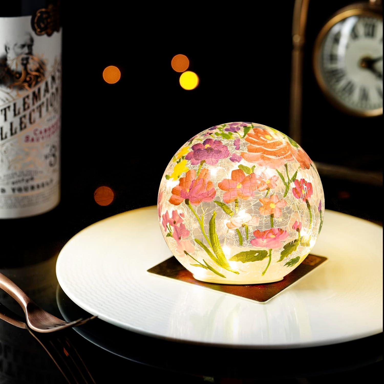 Lámpara LED de Vidrio BERSCAH 15 cm Decorativa Nocturna