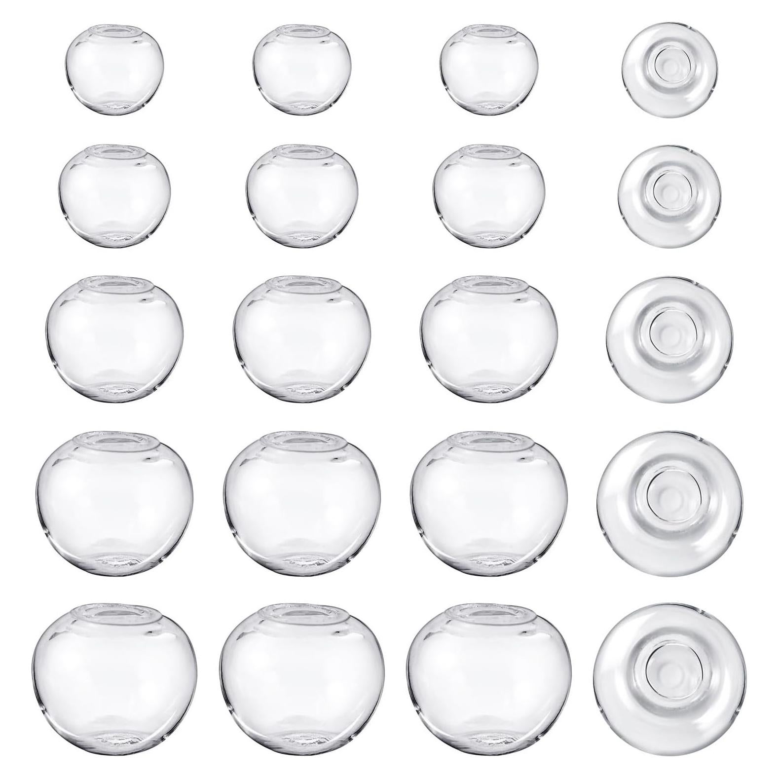 100 Mini Botellas de Vidrio Transparentes PH PandaHall - 5 Tamaños