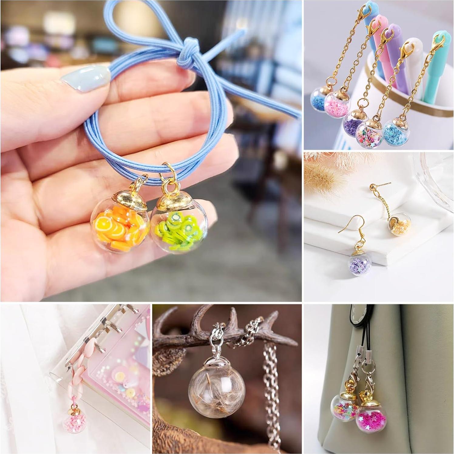 100 Mini Botellas de Vidrio Transparentes PH PandaHall - 5 Tamaños