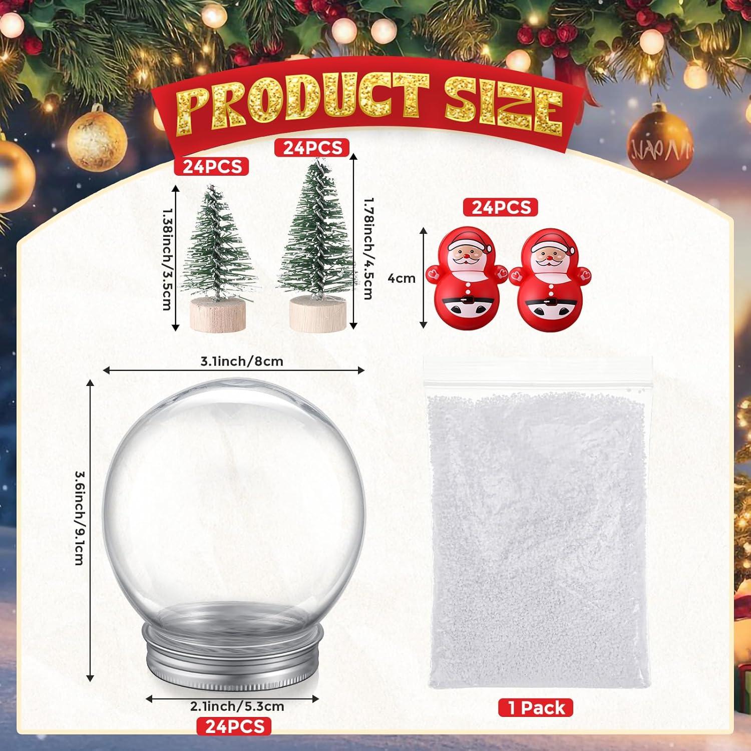 Kit de Globo de Nieve Navideño Jerify 24 Piezas DIY