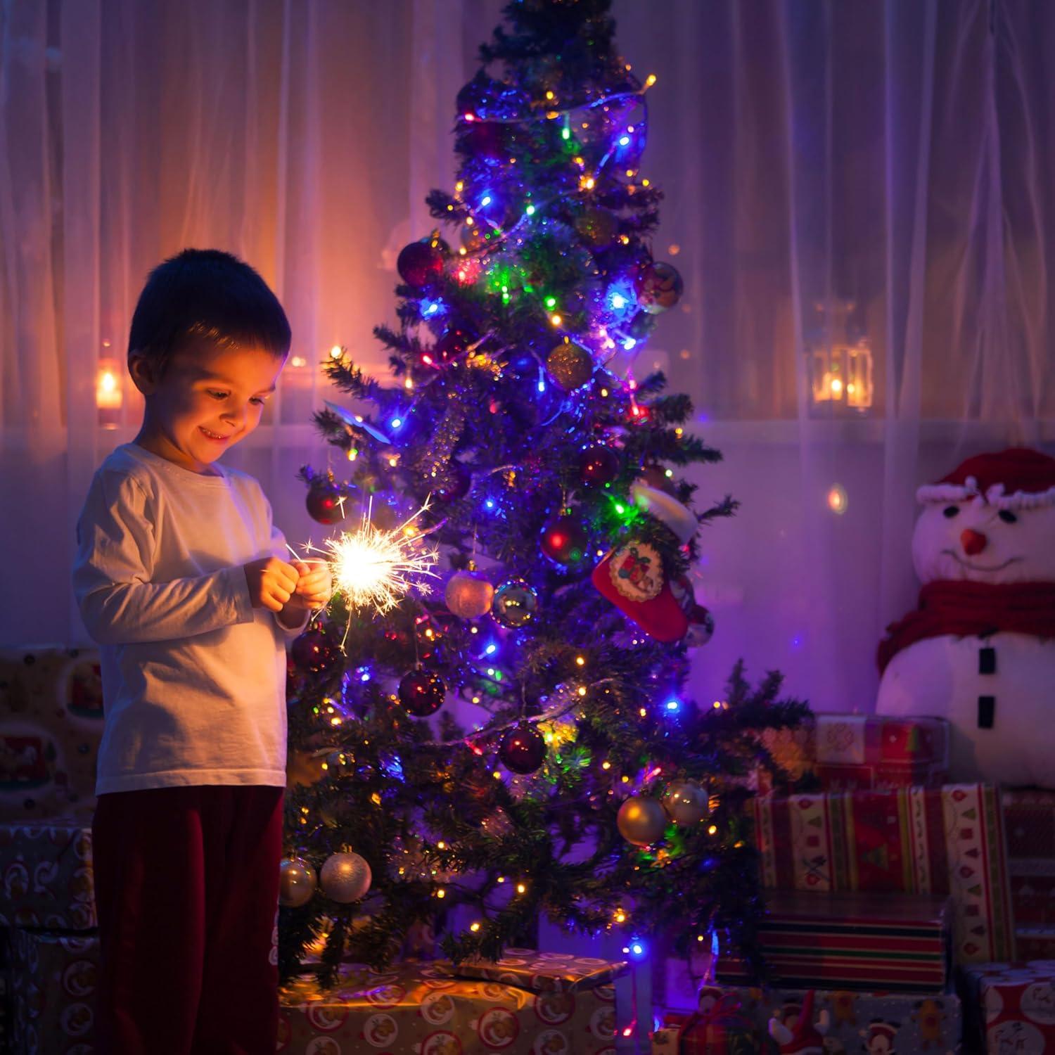 Luces de Cadena LED LAMPHOME 15m Multicolor 306 Esferas Navidad