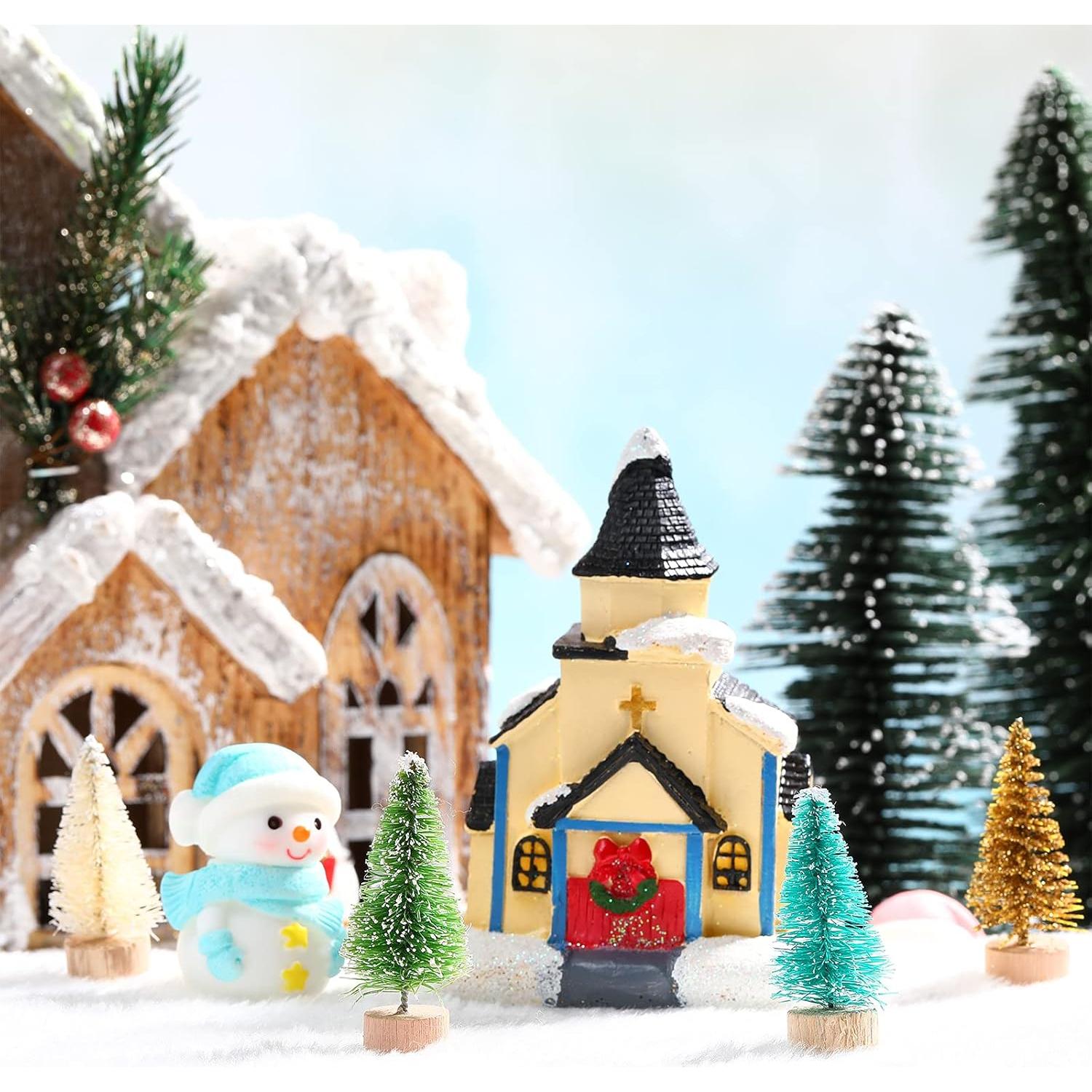 Juego de 24 Mini Árboles de Navidad Sumind - Decoración de Invierno