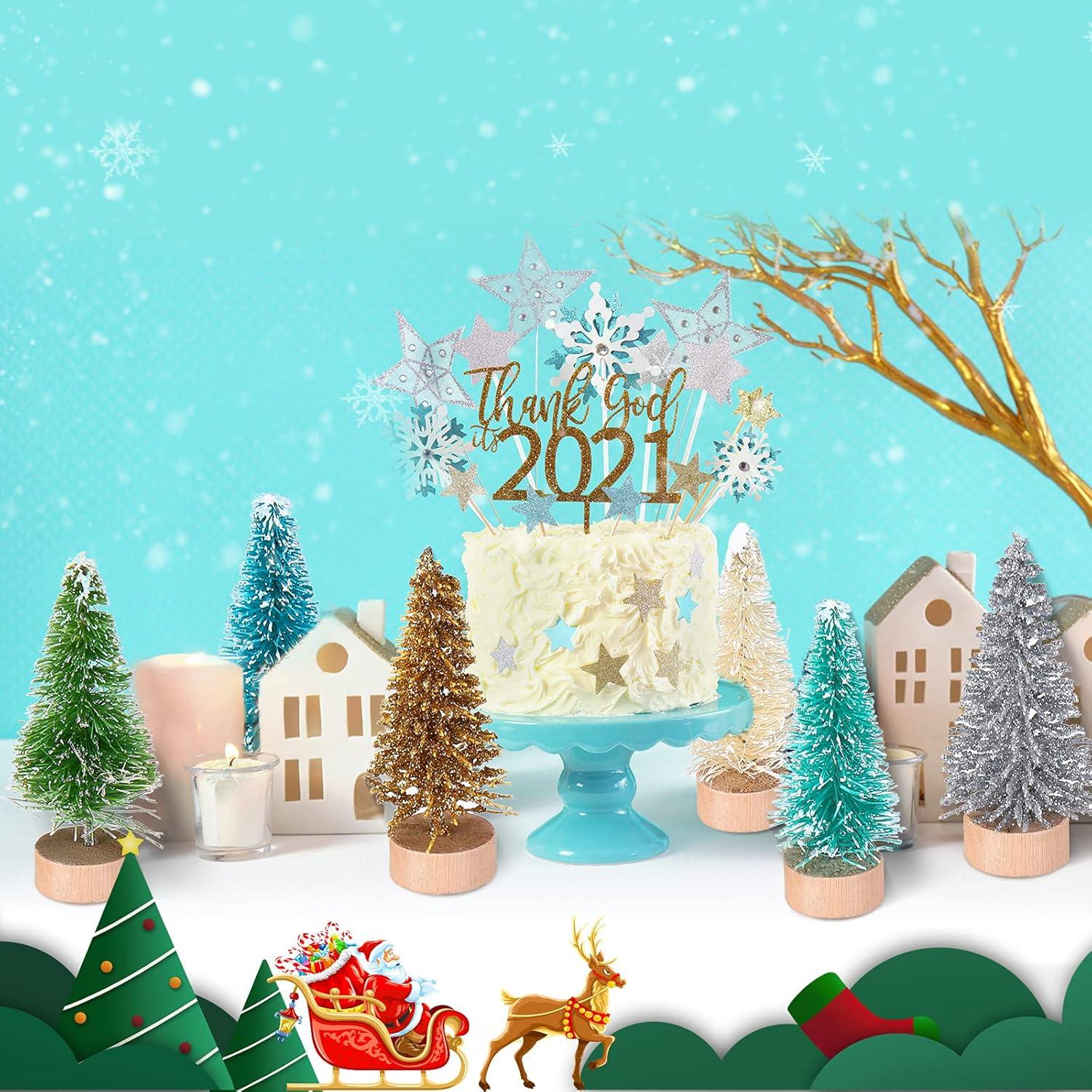 Juego de 24 Mini Árboles de Navidad Sumind - Decoración de Invierno