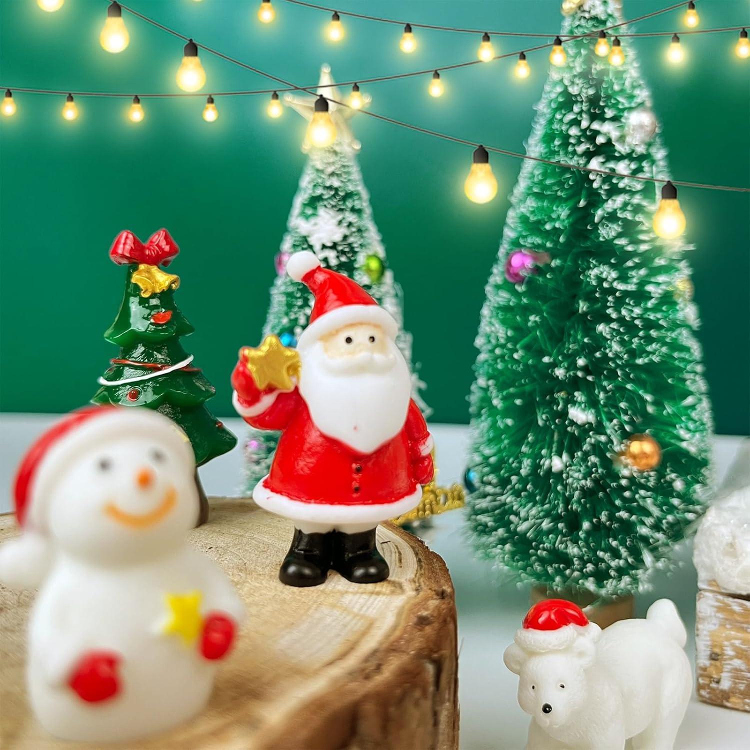 Figuritas Navideñas Mini IESCOO 35pcs Resina Decoración