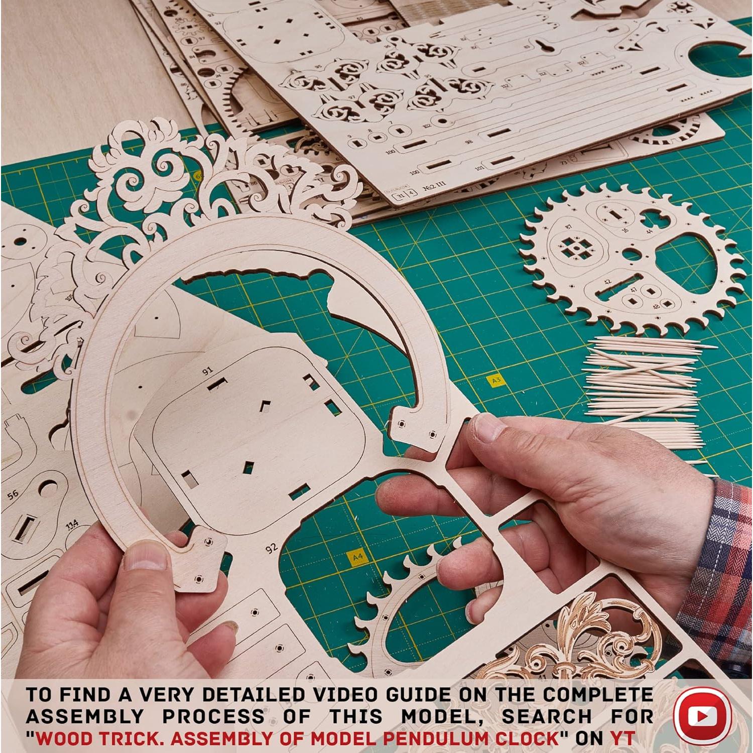 Reloj de Péndulo de Madera Wood Trick - Rompecabezas 3D