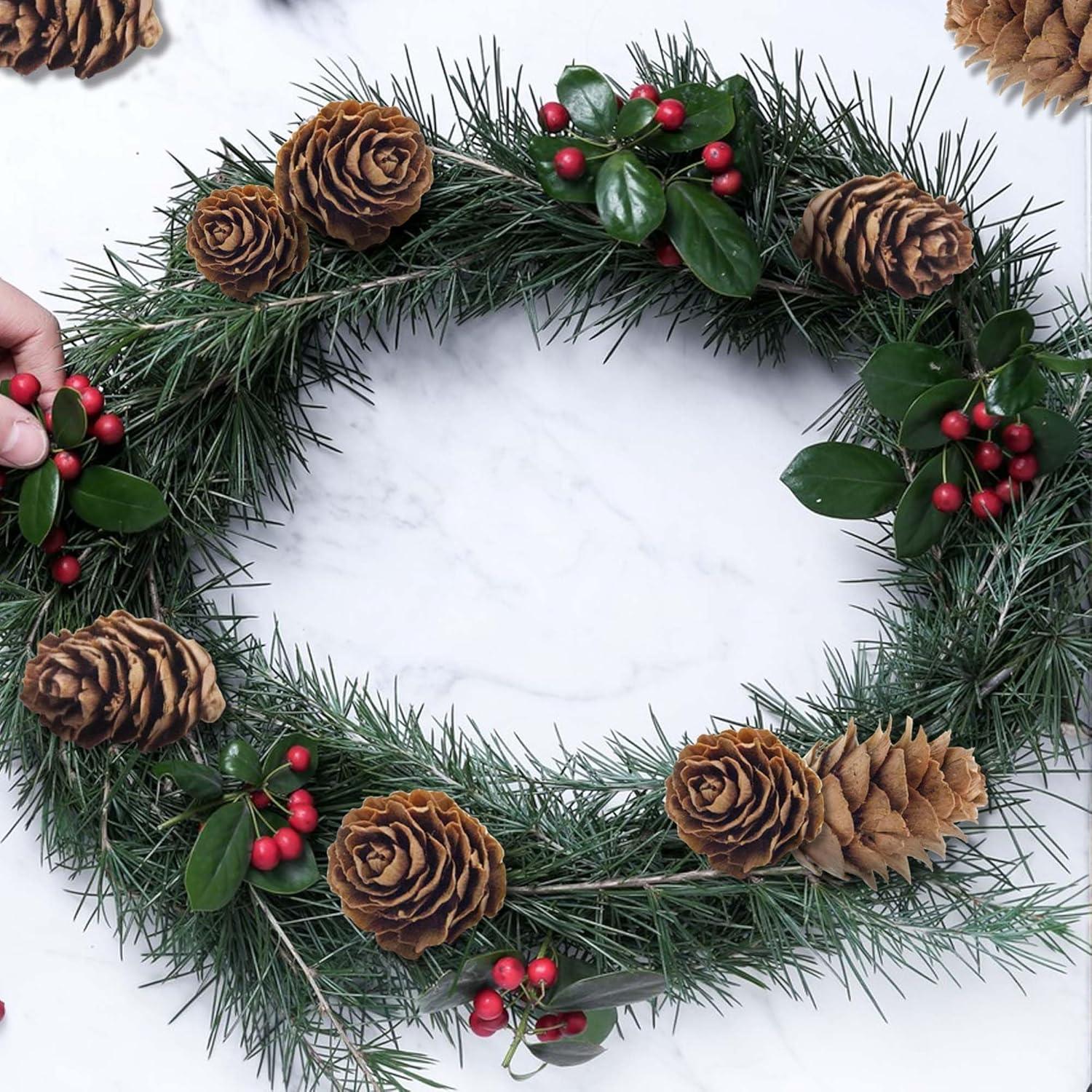 Deloky 150 Pcs Piñas Naturales Mini 2CM para Decoración