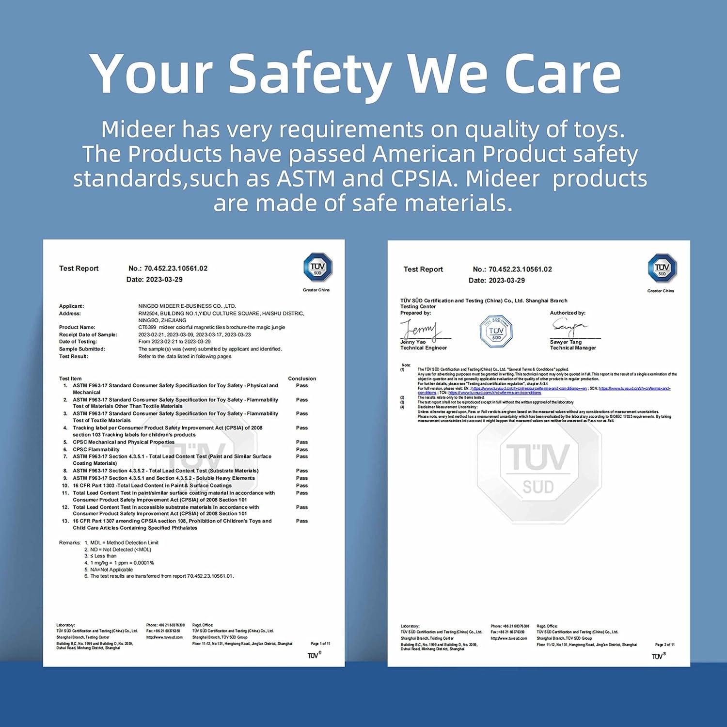 Azulejos Magnéticos MiDeer 40 Pcs Juguete Educativo 3-5 Años