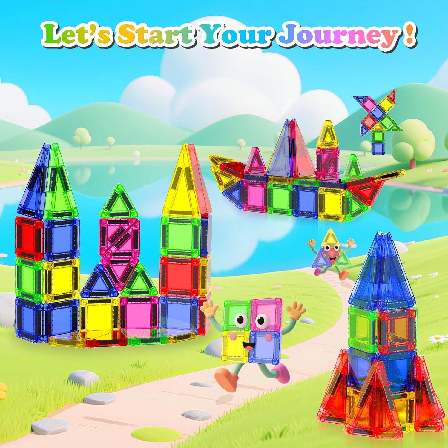 Mini Azulejos Magnéticos Magnetopia 40 Piezas Juguete STEM