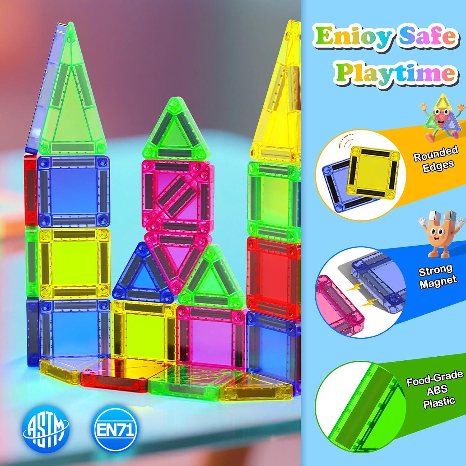 Mini Azulejos Magnéticos Magnetopia 40 Piezas Juguete STEM