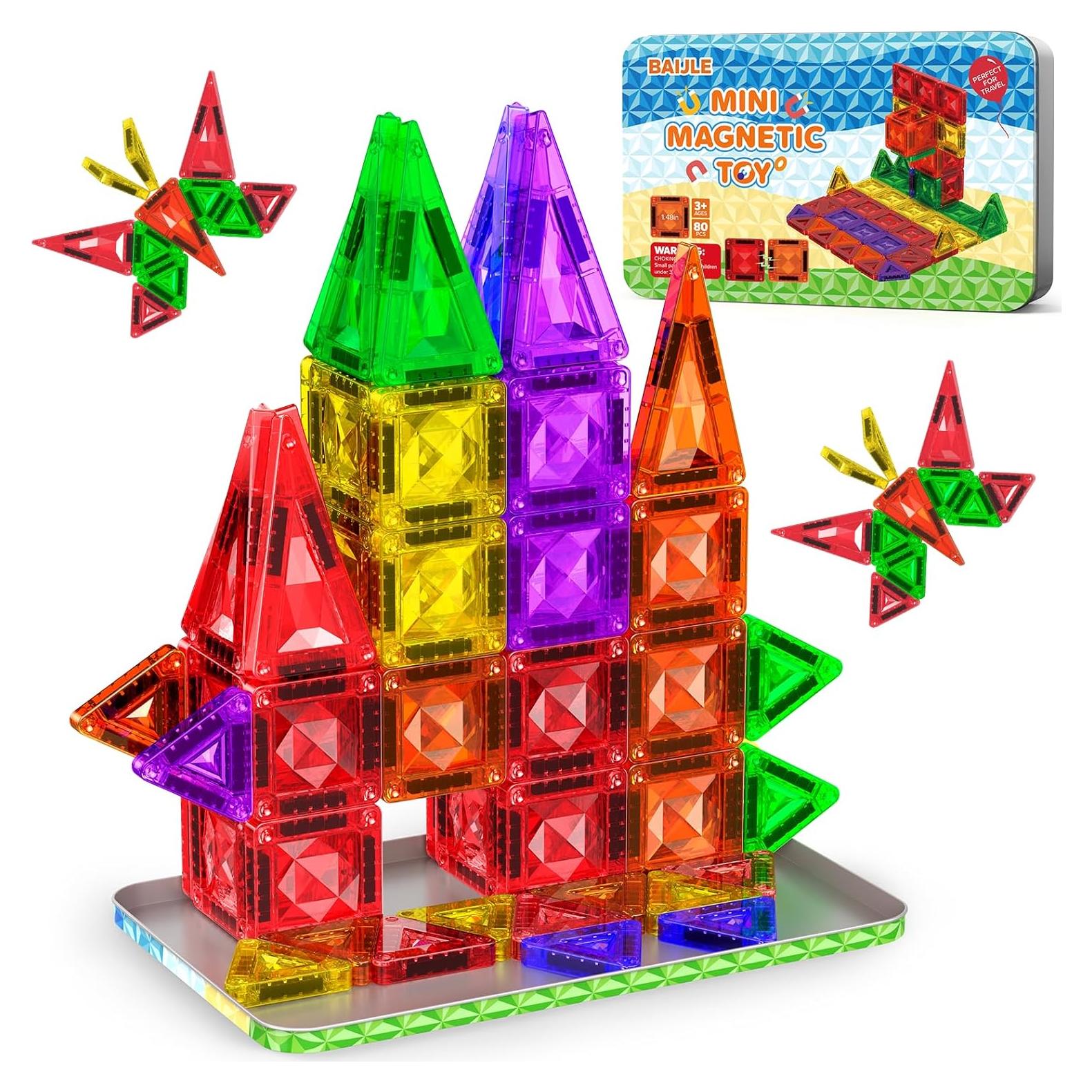 Juego de Azulejos Magnéticos BAIJLE 80 Piezas para Niños 3+