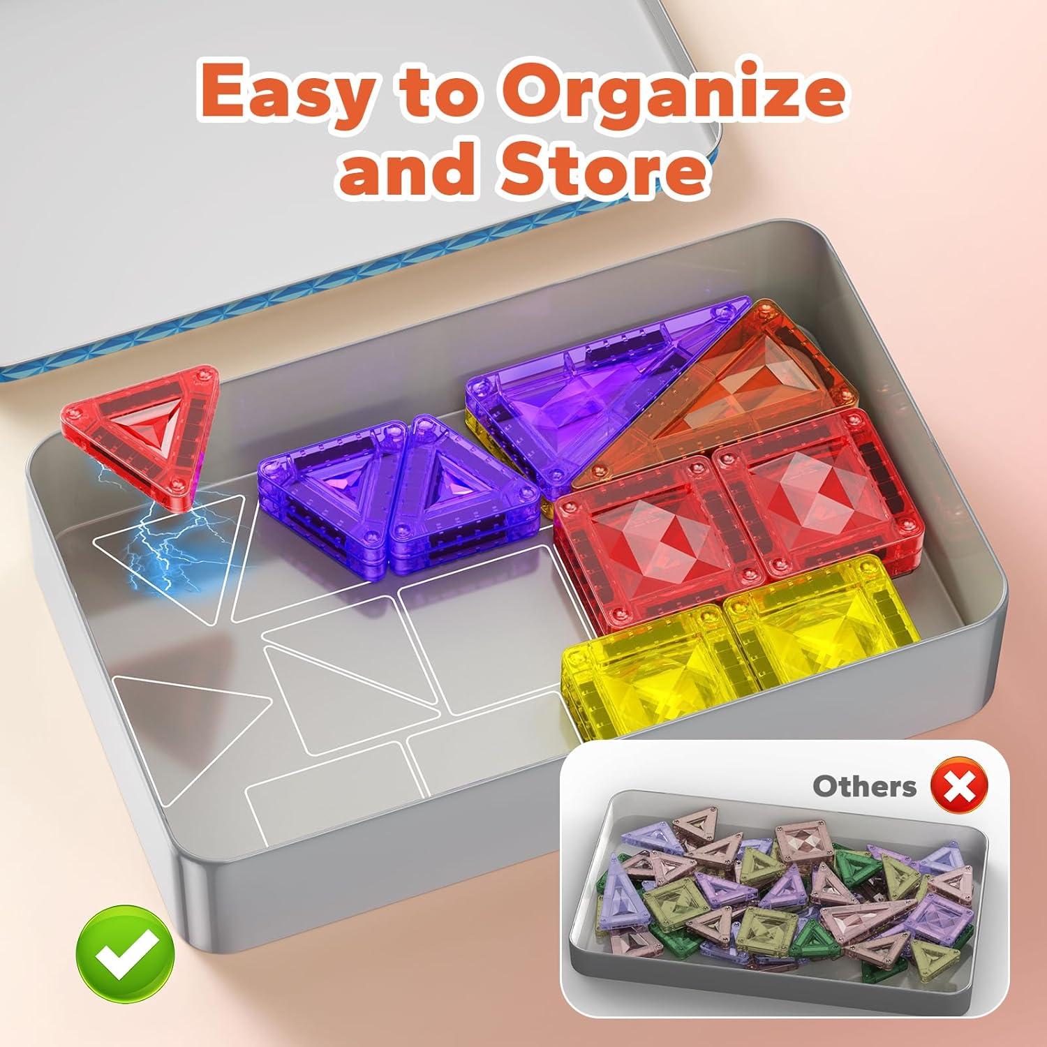 Juego de Azulejos Magnéticos BAIJLE 80 Piezas para Niños 3+