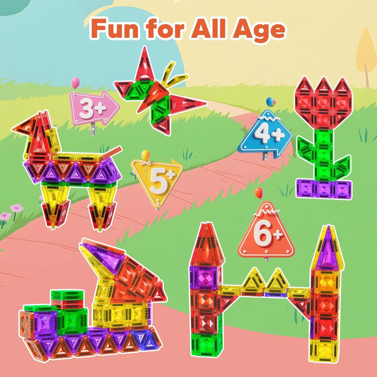 Juego de Azulejos Magnéticos BAIJLE 80 Piezas para Niños 3+