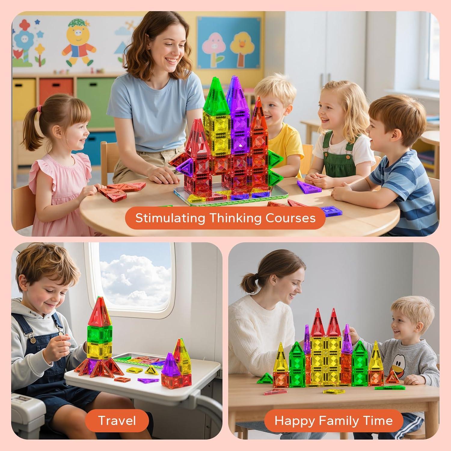 Juego de Azulejos Magnéticos BAIJLE 80 Piezas para Niños 3+