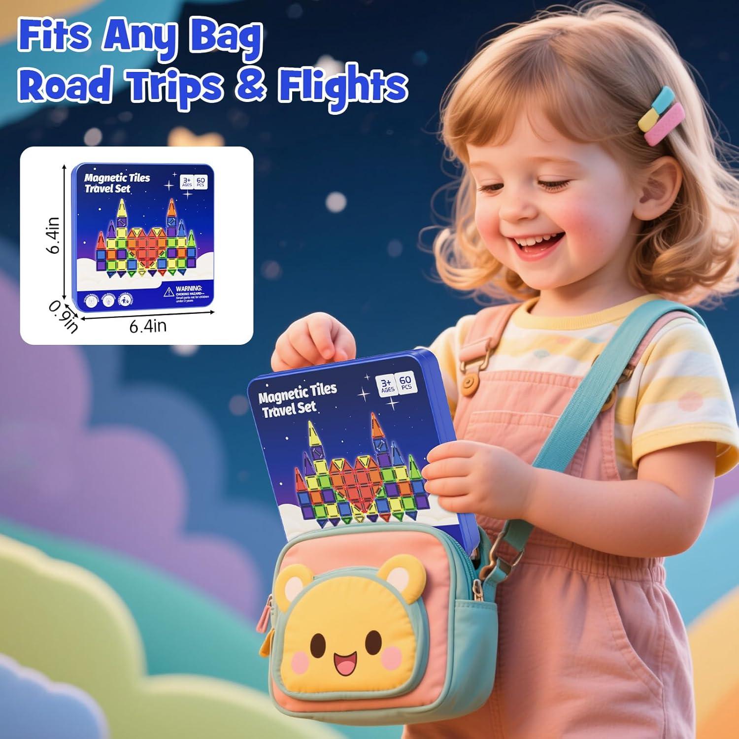 Kit de Viaje de Mini Azulejos Magnéticos STEM 60PCS - STEM MATCH