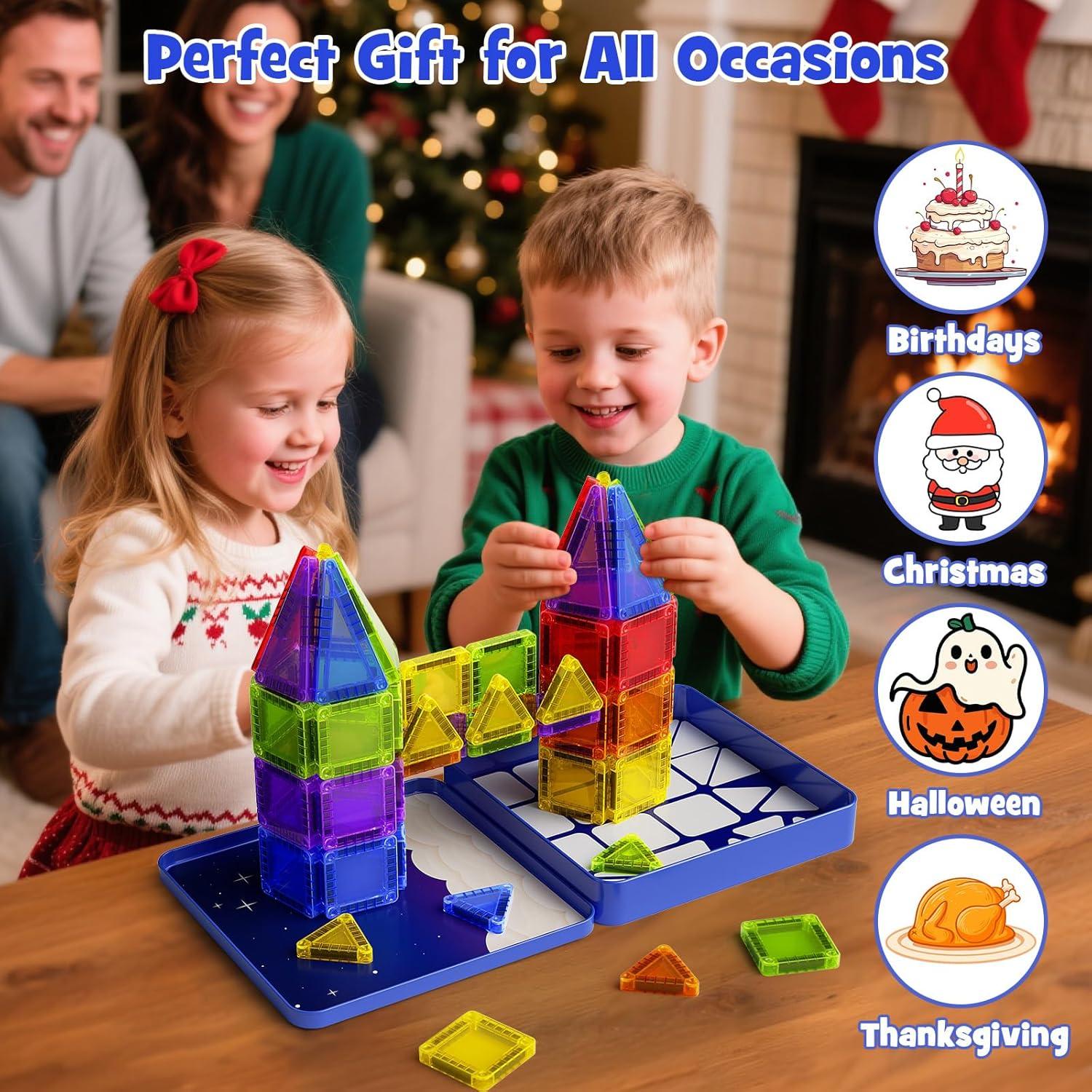 Kit de Viaje de Mini Azulejos Magnéticos STEM 60PCS - STEM MATCH