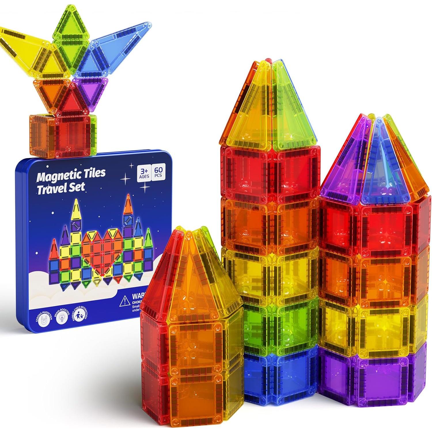 Kit de Viaje de Mini Azulejos Magnéticos STEM 60PCS - STEM MATCH