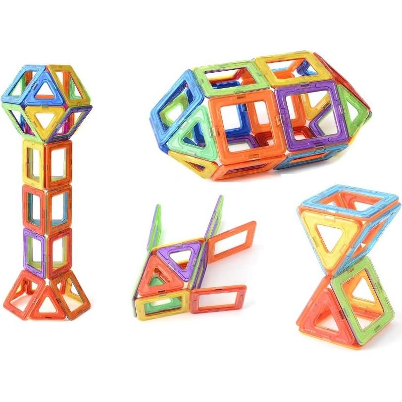 Juego de Bloques Magnéticos Mac-Fun - 30 Azulejos Coloridos