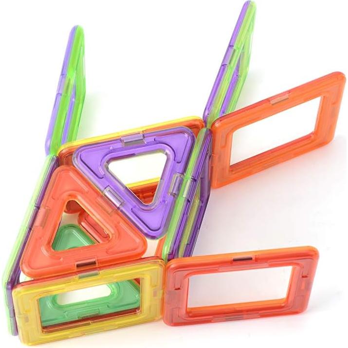 Juego de Bloques Magnéticos Mac-Fun - 30 Azulejos Coloridos