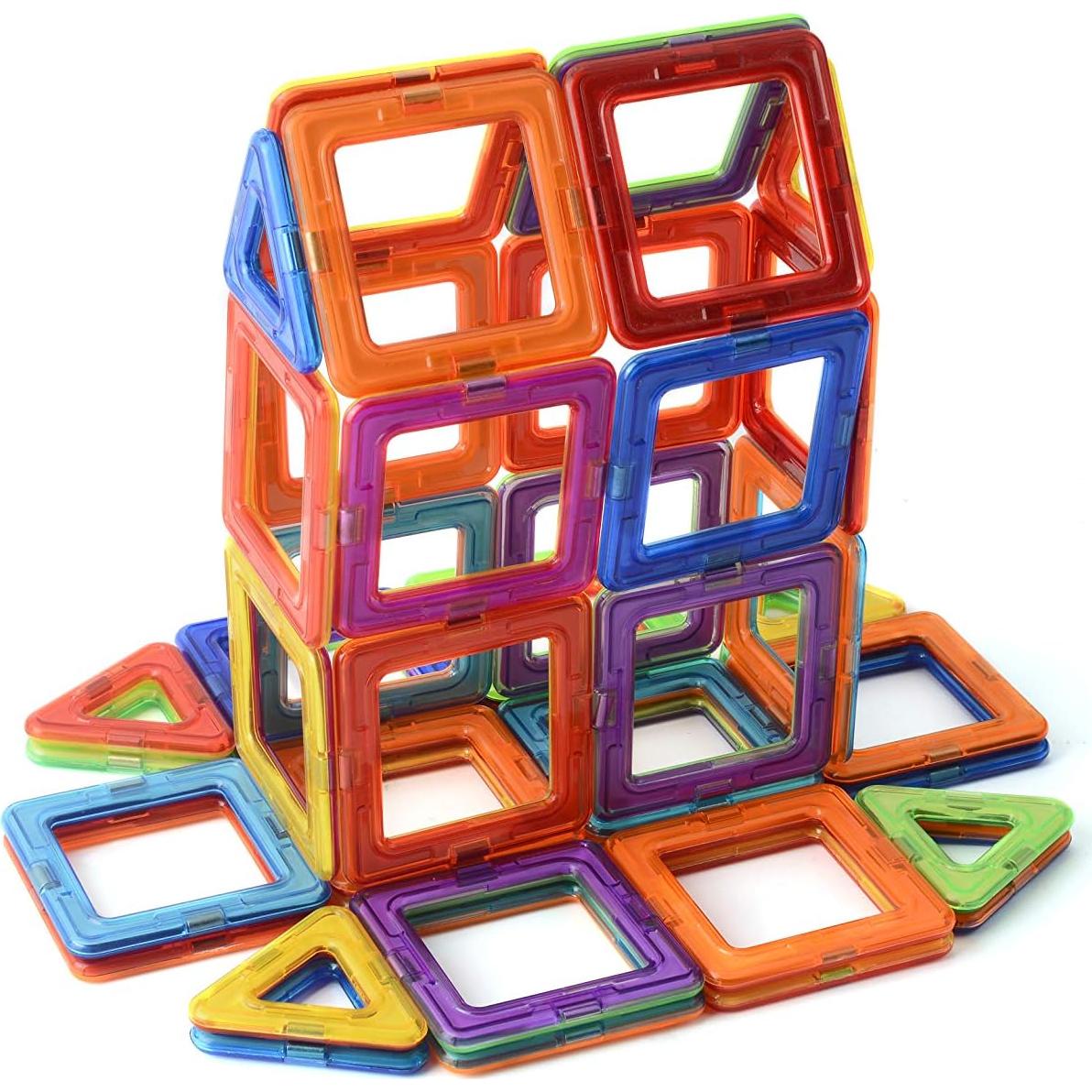 Juego de Bloques Magnéticos Mac-Fun - 30 Azulejos Coloridos