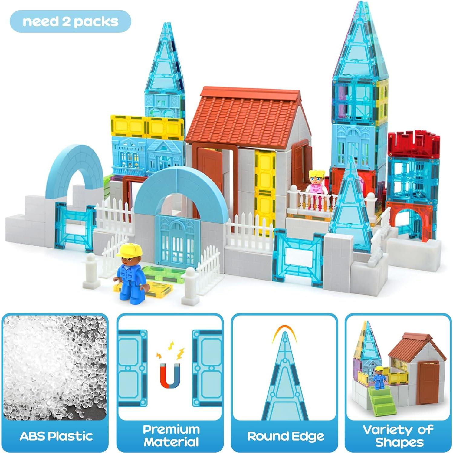 Set de Azulejos Magnéticos para Niños CaringCubs 105 PCS