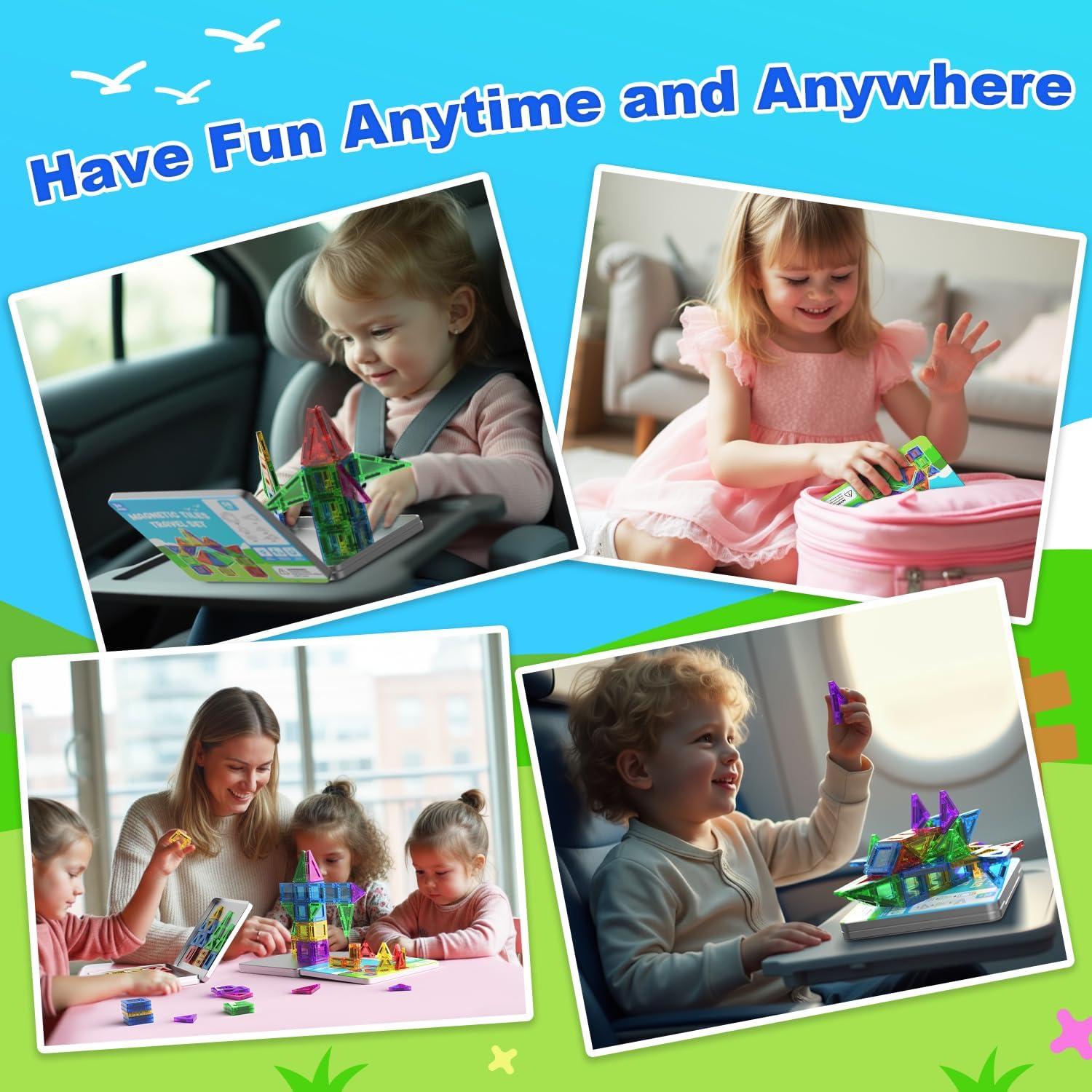 Mini Azulejos Magnéticos Gleamjoy 58PCS Juguetes Educativos 3+