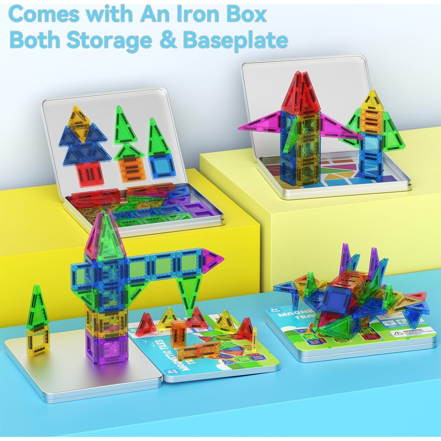 Mini Azulejos Magnéticos Gleamjoy 58PCS Juguetes Educativos 3+