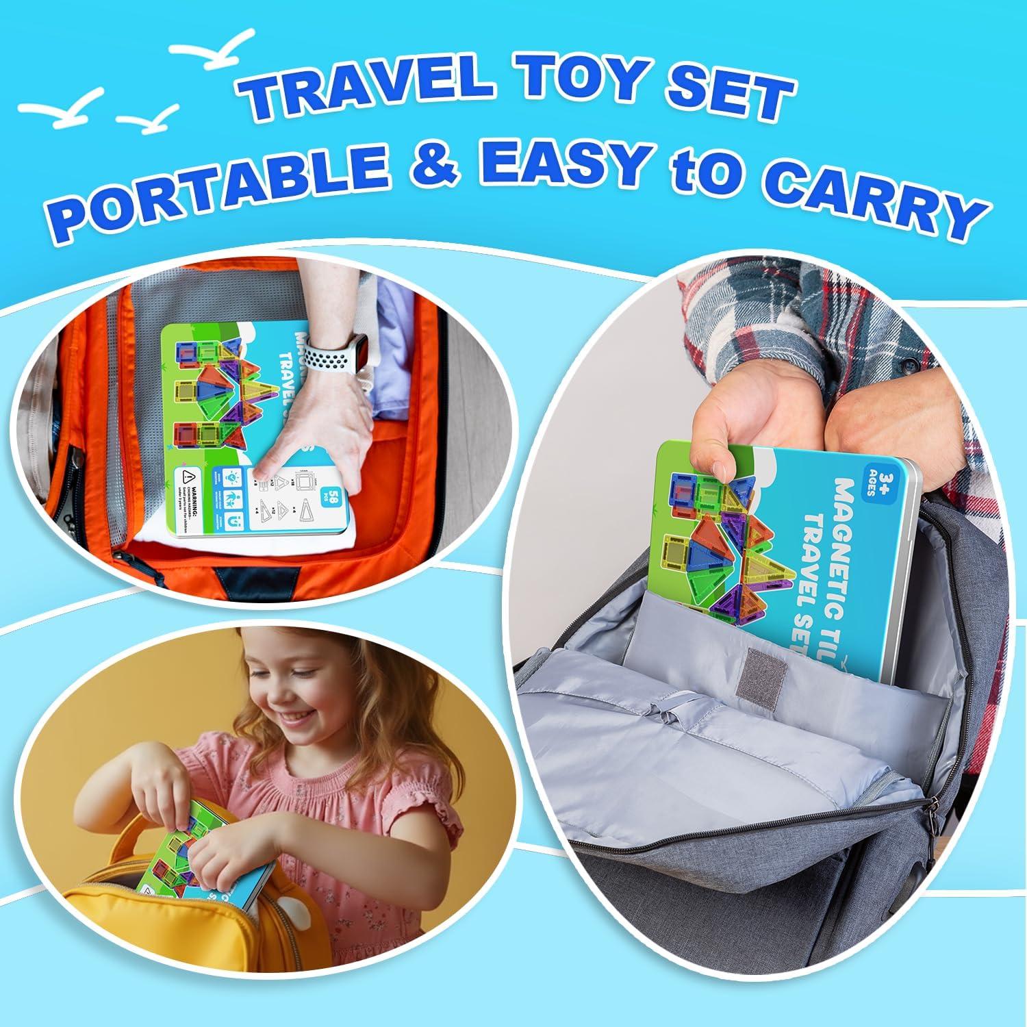 Mini Azulejos Magnéticos Gleamjoy 58PCS Juguetes Educativos 3+