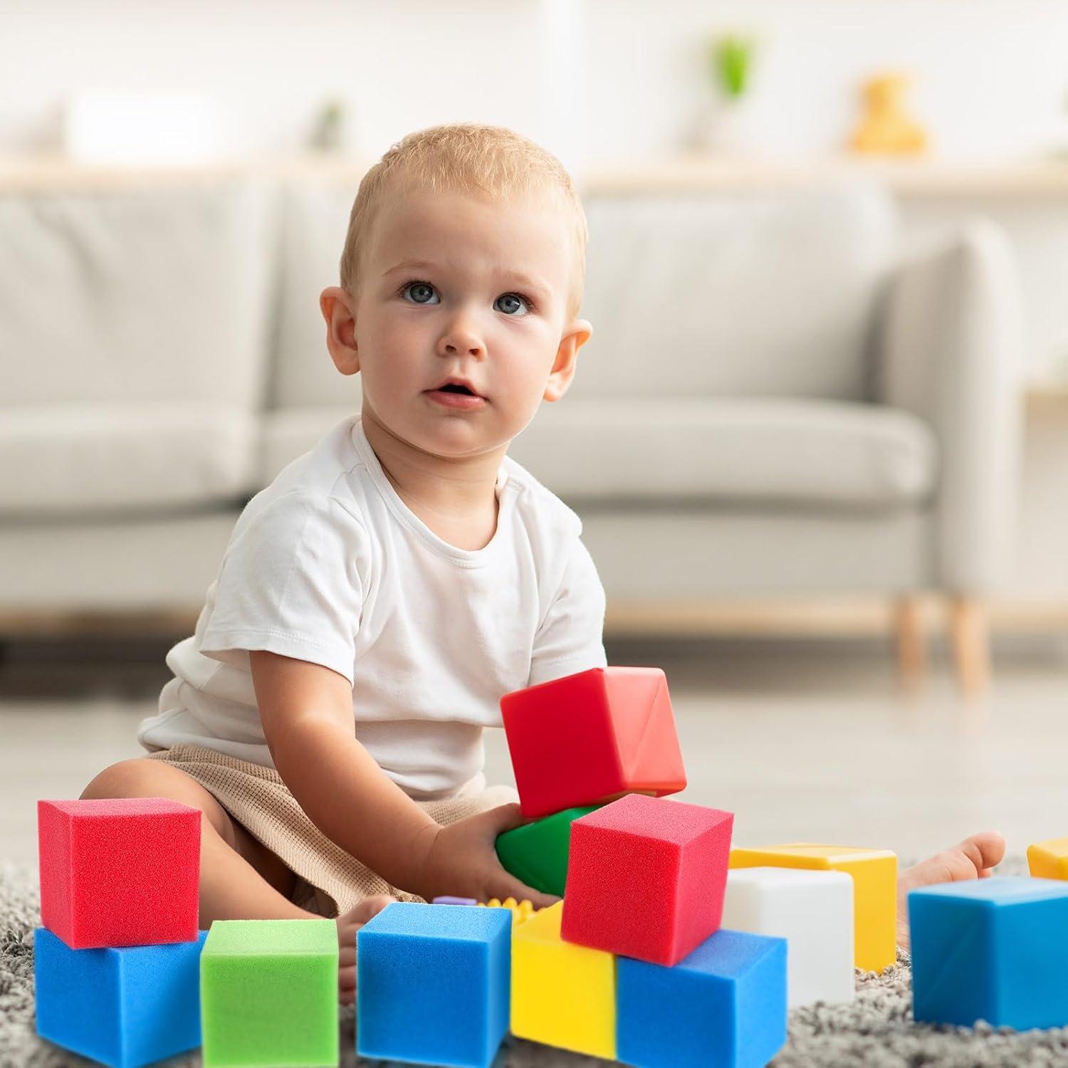 Bloques de Cubos de Espuma VioraWhite 36 Unidades 7.87 cm Coloridos